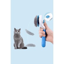Mythriva Esareticaret Tuşlu Pet Tarağı, Otomatik Temizlenen Kedi Köpek Tüy Toplayıcı Fırça