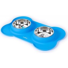 Mythriva M-Pets Duet Sılıcone Mat Mama Kabı Blue 2X400ML