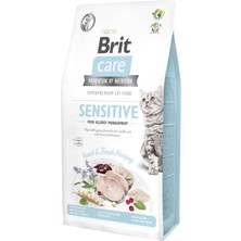 Mythriva Brit Care Sensitive Food Allergy Management, Alerjileri Olan Yetişkin Kediler Için, Tahılsız, Hipoalerjenik, Larva ve Taze Ringa Balıklı Kuru Mama, 7 kg