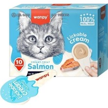 Mythriva Wanpy Somonlu Kaşıklı Kedi Ödül Kreması 10X16 G