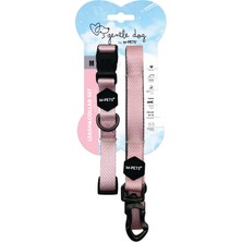 Mythriva M-Pets Gentle Dog Boyun Tasması ve Gezdirme Set (M) Pembe