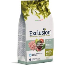 Mythriva Exclusion Mediterraneo Monoprotein Düşük Tahıllı Tavuklu ve Narlı Küçük Irk Yaşlı Köpek Maması 2 kg