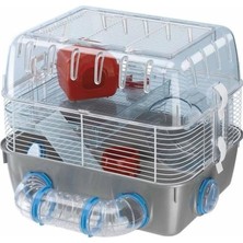 Mythriva Ferplast Combi Hamster Kafesi, 1 Eğlenceli Kemirgen Kafesi, Küçük Hayvan Kafesi, Hamster Aksesuarı Dahil, 41 x 30 x Y 33 Cm.