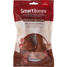 Mythriva Smartbones Peanutbutter Medium Orta Boy Yer Fıstıklı Kemik 2'li, 158 gr Köpek Ödülü
