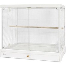 Mythriva Dayang Üstten Açılır Cam Kafes Beyaz 62 * 42 * 55CM