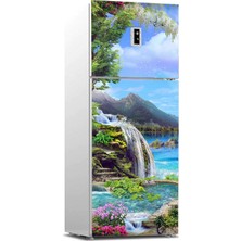 Mythriva Buzdolabı Sticker Kaplama Dolap Kaplama Etiketi Göl Çiçekler