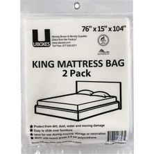 Mythriva Uboxes King Yatak Poli Kılıfları, 76 x 15 x 104 Inç, 2'li Paket