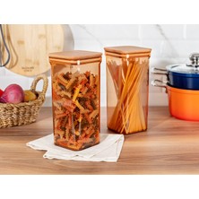 Mythriva Madame Coco Kaviera 1500ML Ahşap Kapaklı Saklama Kabı 2'li