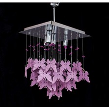 Mythriva D.lıght Kelebek Avize Pembe 30 x 30 cm