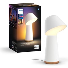 Mythriva Philips Hue Twilight Akıllı Uyku ve Uyandırma Masa Lambası, Beyaz ve Renkli Işık, Bluetooth Uyumlu, Alexa, Apple Home & Google Assistant ile Sesli Kontrol, Beyaz - 25.000 Saat Ampul Kullanım Ömrü