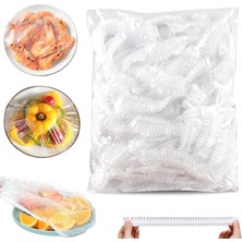 Mythriva Sfsshuı 200 Adet Elastik Kapak, Tekrar Kullanılabilir Elastik Kapak, Plastik Saklama Torbası, Tekrar Kullanılabilir Saklama Folyosu, Tek Kullanımlık Saklama Torbası, Artıklar, Meyveler, Toz Koruması I