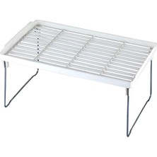 Mythriva Promosyonca Metal Ayaklı Mutfak Veya Banyo Rafı, Tezgah Üstü Organizer, Dolap Içi Raf Düzenleyici, Plastik Raf, Metal Ayak (Plastik Küçük)