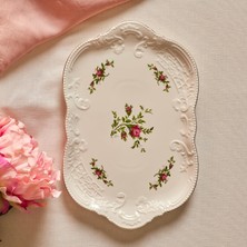 Mythriva Karaca Vintage Rose Kayık Tabak 35 cm