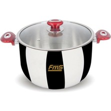 Mythriva Fms 1024KRM Ideal Çelik 24 cm Derin Tencere Kırmızı