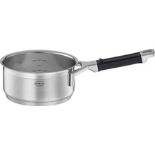 Mythriva Rösle Silence Pro Sos Tavası 91960 - Paslanmaz Çelik 16 cm Iç Ölçeklendirme, 1.4 Lt Alüminyum Çekirdekli Kapsüllü Taban