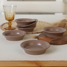Mythriva Keramika Mat Toprak Taupe Bloom Çerezlik/sosluk 12 cm 6 Adet 977