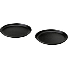 Mythriva Tatlı Tabağı Seti, Siyah, 18 Cm, 2 Adet