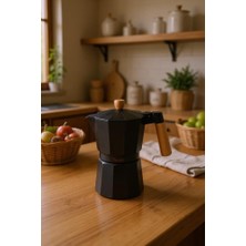 Mythriva Bambum Garen - Moka Pot 6 Fincan Siyah
