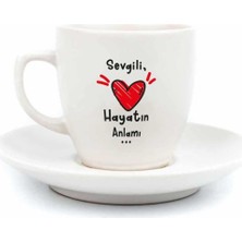 Mythriva Palto Tasarım Sevgili, Hayatın Anlamı... Krem Türk Kahvesi Fincanı