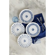 Mythriva Keramika Ocean Muse Nordıc Pasta Tabağı 22 cm 4 Adet 22953-54