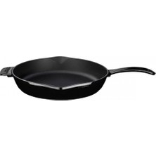 Mythriva Lava Yuvarlak Kızartma Tavası 28 cm Metal Saplı Siyah LVYSTV28K0BL