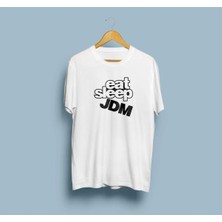 Bahriyeli Collection Oversize Eat Sleep Jdm Yazılı Unisex T-Shirt