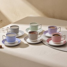 Mythriva Aryıldız Lily 6 Kişilik 12 Parça Kahve Fincan Takımı 120 ml