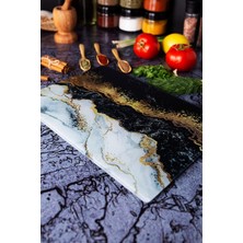 Mythriva Vipgross Temperli Cam Kesim Tahtası 25 * 35 Gold Mermer, Çizilmez, Isıya Dayanıklı, Kırılmaz, Kaymaz Cam Kesme Tahtası
