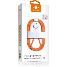 Teknotok Fa Aksesuar Arbaks ARB-131 60W Type-C To Type-C Şarj Kablosu – Turuncu, 1 M