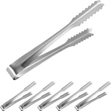 Mythriva 6 Adet Çelik 21 Cm. Buz ve Şeker Maşası MT129-6