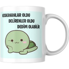 Mythriva Kıskananlar Oldu Komik Yazılı Kupa Bardak Hediyelik Çay Kahve Kupası Coffee Mug
