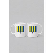 Bahriyeli Collection  G Harfi Sancak Baskılı Kupa Bardak
