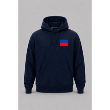 Bahriyeli Collection Kapüşonlu E Harfi Sancak Cep Baskılı Unisex Sweatshirt