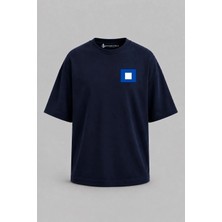 Bahriyeli Collection Oversize P Harfi Sancak Cep Baskılı Unisex T-Shirt