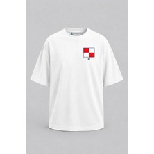 Bahriyeli Collection Oversize U Harfi Sancak Cep Baskılı Unisex T-Shirt