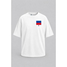 Bahriyeli Collection Oversize E Harfi Sancak Cep Baskılı Unisex T-Shirt
