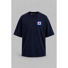 Bahriyeli Collection Oversize W Harfi Sancak Cep Baskılı Unisex T-Shirt
