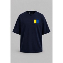 Bahriyeli Collection Oversize K Harfi Sancak Cep Baskılı Unisex T-Shirt