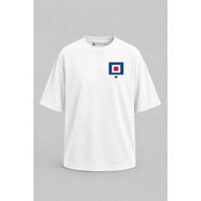 Bahriyeli Collection Oversize W Harfi Sancak Cep Baskılı Unisex T-Shirt
