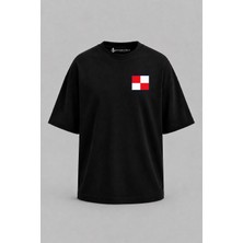 Bahriyeli Collection Oversize U Harfi Sancak Cep Baskılı Unisex T-Shirt