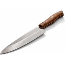 Mythriva Ch Woodline N690 Gyuto Şef Bıçağı – Profesyonel Mutfak Bıçağı, Ceviz Saplı, Ultra Keskin Japon Tipi Chef Knife, Et Sebze Meyve Kesim