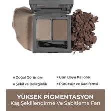Mythriva Alıx Avıen Şekillendirici, Belirginleştirici Koyu Kahve Kaş Sabitleme Farı-Perfect Fix Brow Palette 703 Brown