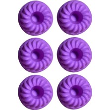 Mythriva Mor, Silikon Mini Kek ve Muffin Kalıbı, 7x3 Cm, Bpa Içermez, Fırında Kullanılır, Makinede Yıkanabilir, 6 Adet