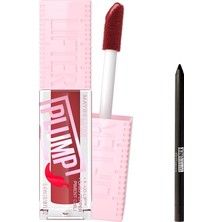 Mythriva Maybelline New York Lifter Plump Dudak Parlatıcısı - 006 Hot Chili & Maybelline Tattoo Mini Jel Göz Kalemi Hediyeli