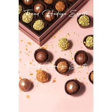 Mythriva Trend Hediye Sepeti Takribi 200 Adet Küçük Boy Kahverengi Truff Çikolata Kağıdı, Muffin Kek Kalıbı, Lokum Kağıdı 35X20 mm Doğum Günü Parti Dekorasyonu Için