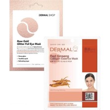 Mythriva Dermal 3 Katmanlı Rose Gold Göz Maskesi ve Arındırıcı, Serinletici, Sıkılaştırıcı Kırmızı Ginseng Özlü Kola