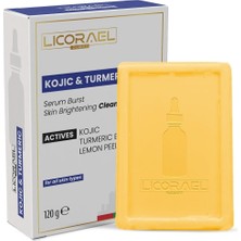 Mythriva Licorael Kojic & Turmeric Sabunu 120G – Cilt Aydınlatıcı Temizleyici Sabun, Limon Kabuğu Özlü, Lekelere Karşı, Tüm Cilt Tipleri Için