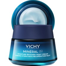 Mythriva Vichy Minéral 89 Yenileyici Nemlendirici Gece Kremi, Hiyalüronik Asit ve Melatonin Içeren Hafif Gece Kremi, Daha Fazla Nem, Dolgu ve Işıltı Için, Rahatlatıcı Koku, 50 ml