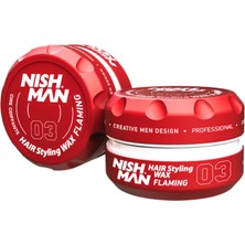 Mythriva Nishman Saç Şekillendirici Wax 03 Flaming, 150 ml | Tüm Saç Tipleri | Ekstra Güçlü, Islak ve Parlak Görünüm