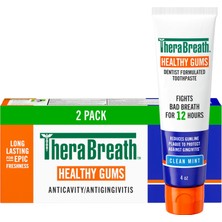 Mythriva Therabreath Sağlıklı Diş Eti Diş Macunu, 12 Saat Boyunca Kötü Nefesle Savaşır, Antikavite ve Diş Eti Iltihabı Koruması Için Kalay Florürlü, Temiz Nane, 4 Oz, 2'li Paket